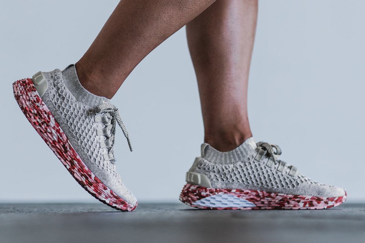 Nobull Knit Runner Women's Running Shoes Grey Red | Australia (NY4931)